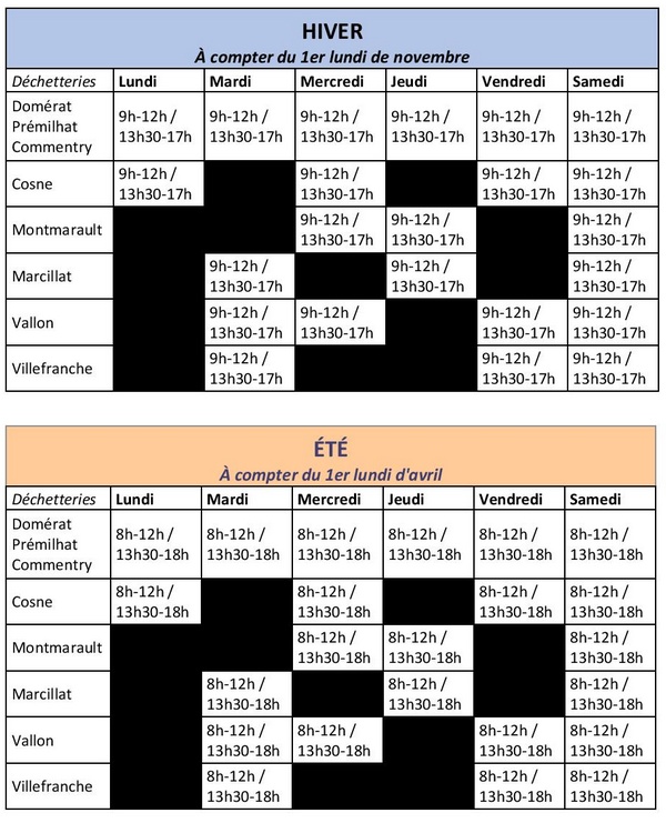 190115 horaires dechetteries fixes 2019